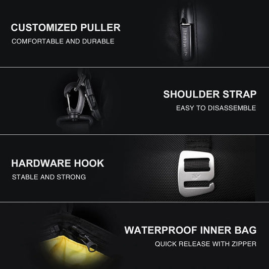 Rhinowalk 30L Moto Tail Pack - Black