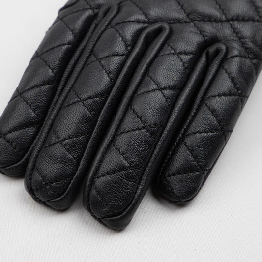Degner TG-99 Quilted Leather Gloves - Black