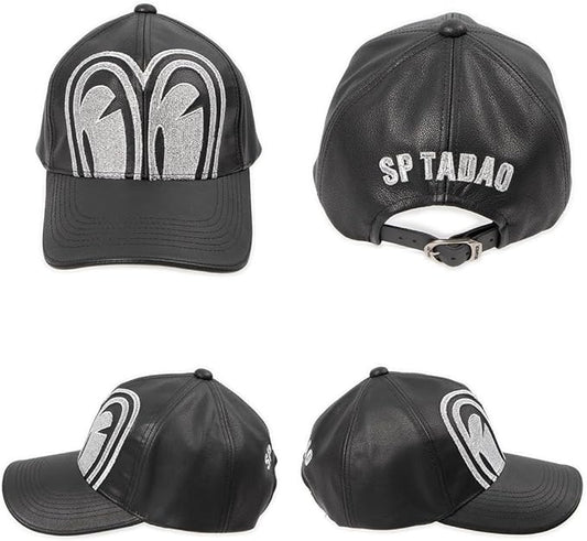 Degner x SP Tadao Leather Cap - Black/Silver