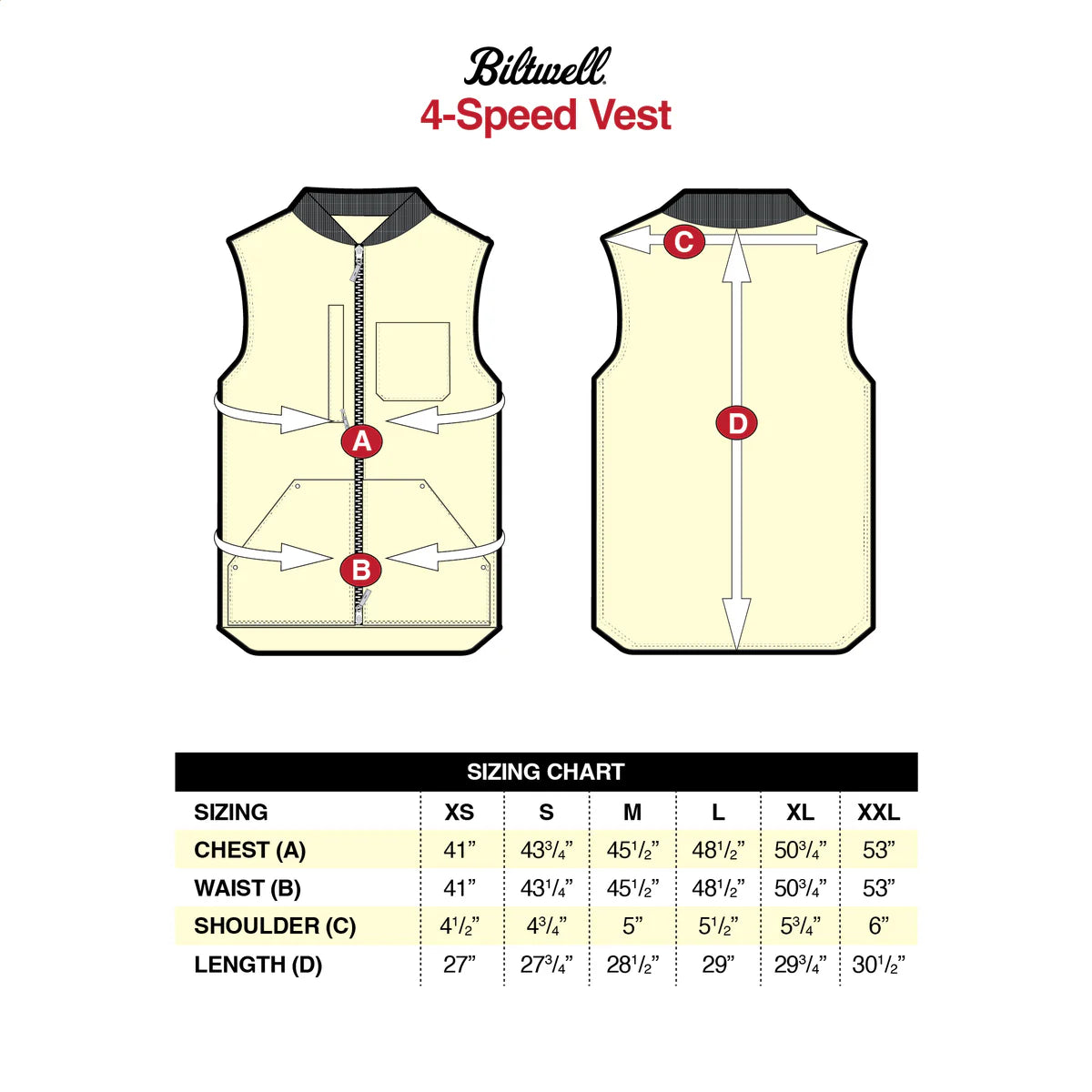 Biltwell 4 Speed Vest - Gold