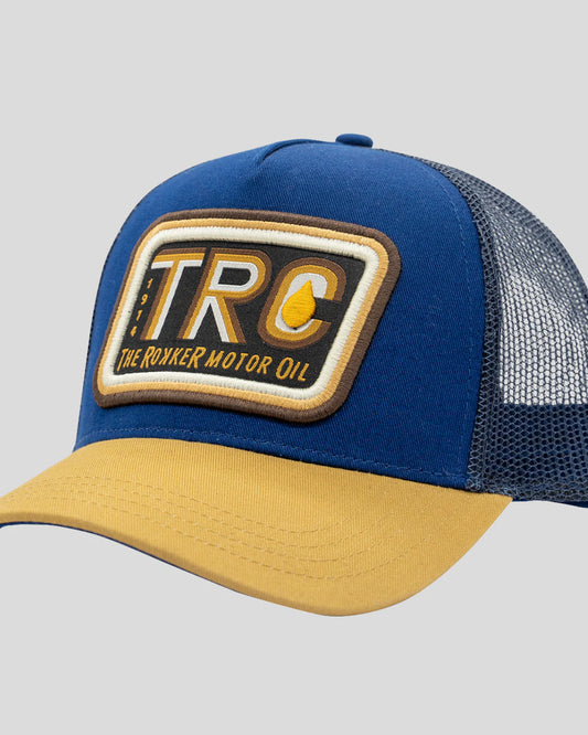 Rokker TRC Motor Oil Trucker Cap - Blue/Sand