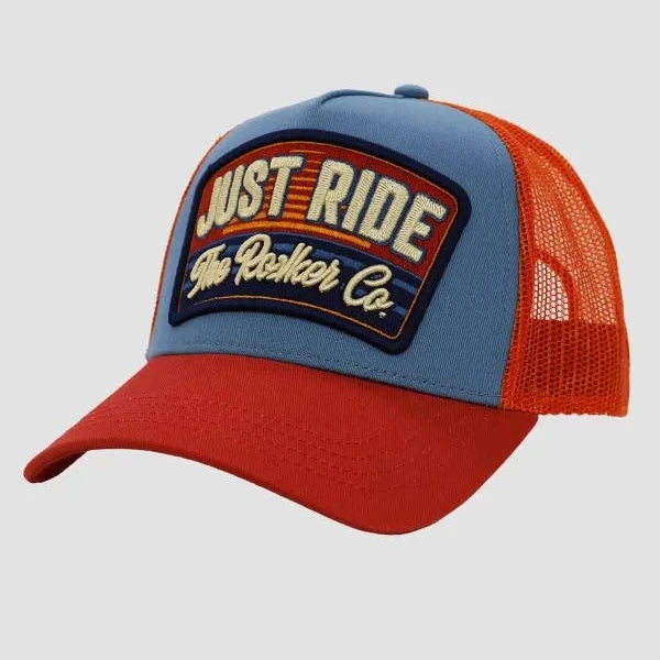 Rokker Just Ride Trucker Cap - Blue/Red