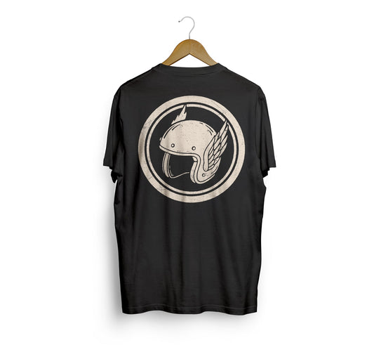 Motoman Winged Helmet T-Shirt - Black
