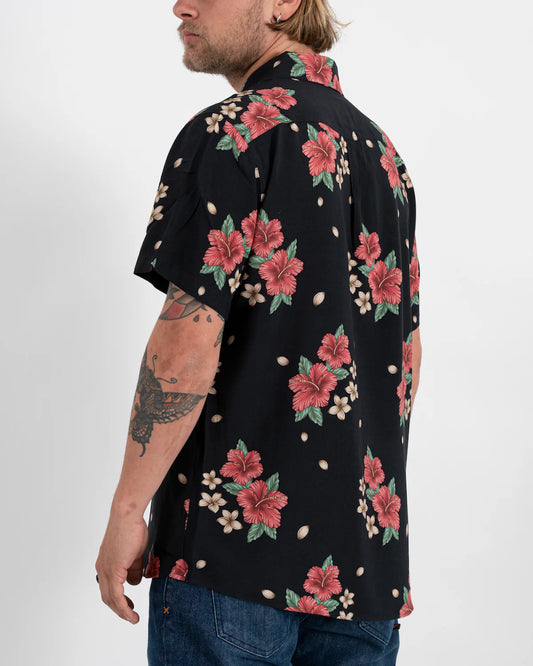 Riding Culture Kauai Hawaiian Shirt - Black