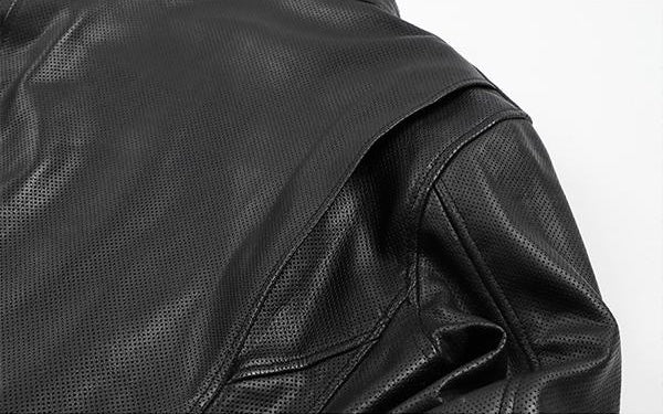 Degner 23SJ-4 Mesh Leather Jacket - Black