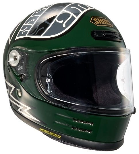 Shoei Glamster Heiwa Motorcycle - TC-4 Green/Grey