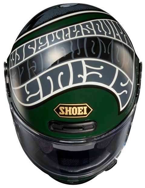 Shoei Glamster Heiwa Motorcycle - TC-4 Green/Grey