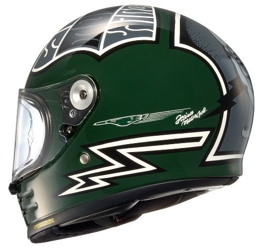 Shoei Glamster Heiwa Motorcycle - TC-4 Green/Grey