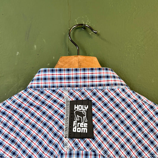 Holyfreedom Small Check Shirt - Blue