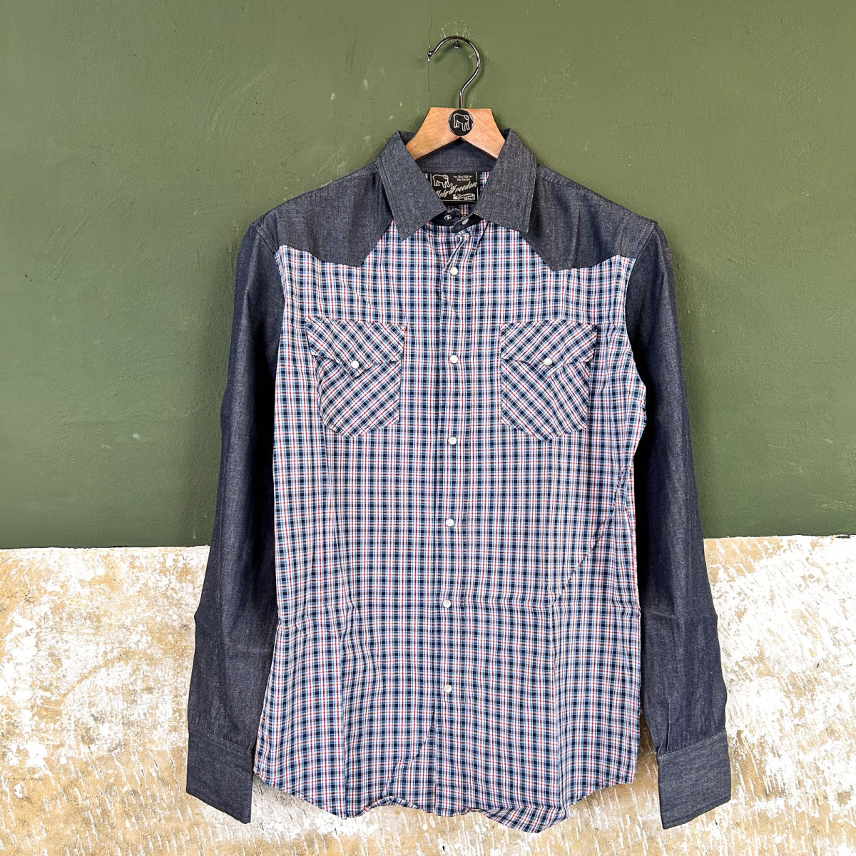 Holyfreedom Denim Check Shirt - Blue