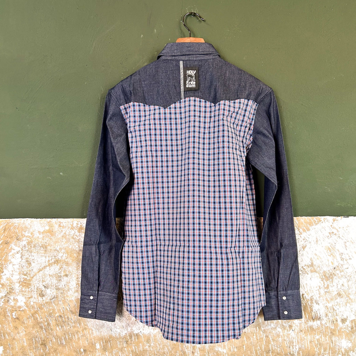Holyfreedom Denim Check Shirt - Blue