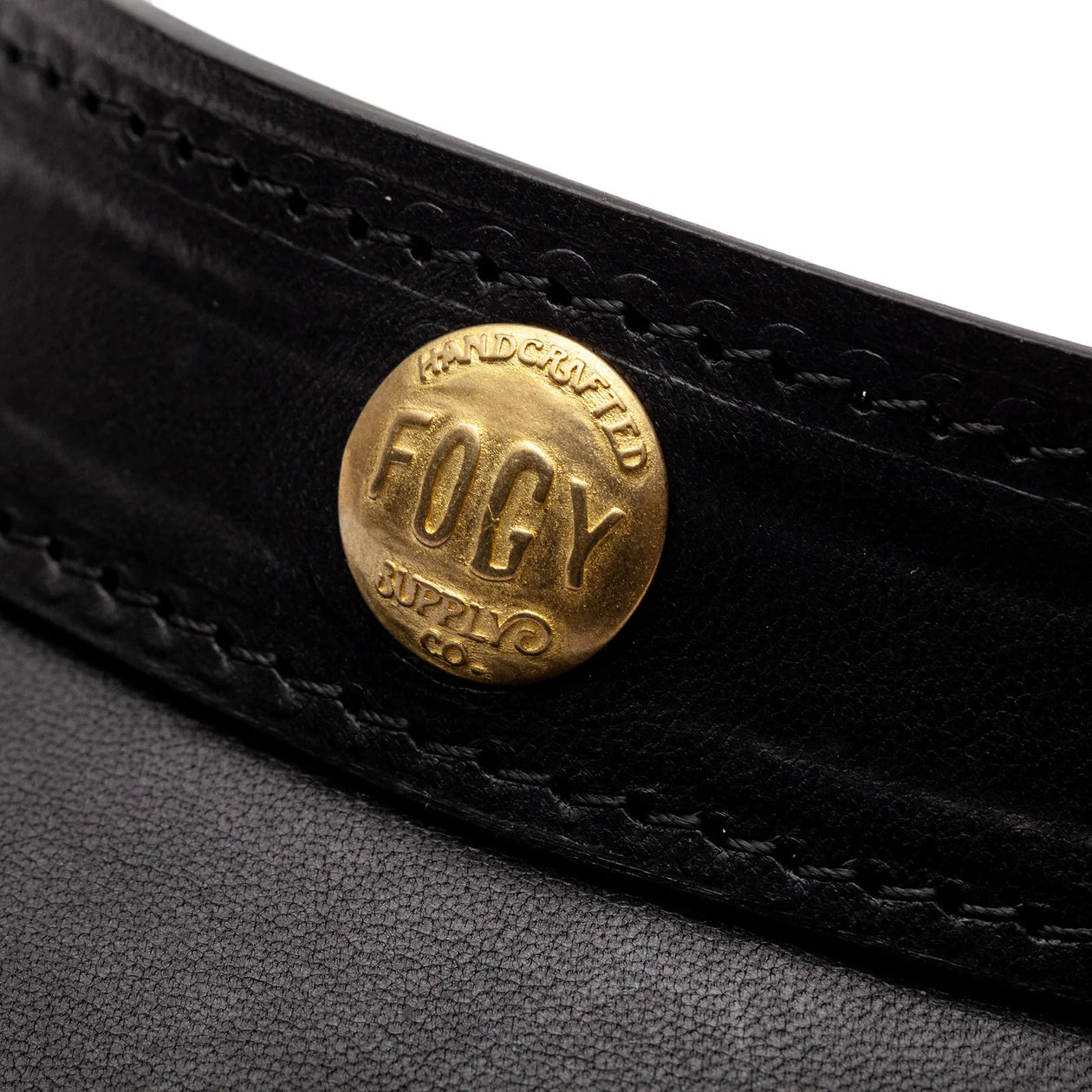 Fogy Garage Leather Peak - Black
