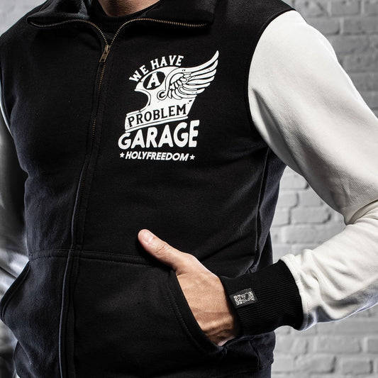 Holyfreedom Sweatshirt Full Zip - Black/White