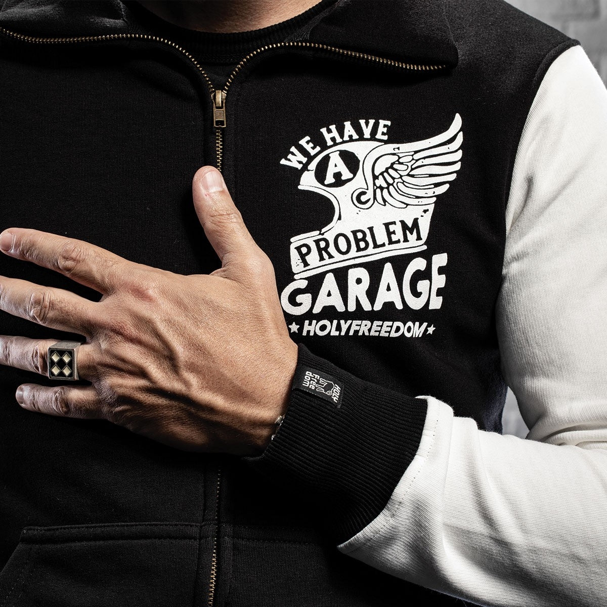 Holyfreedom Sweatshirt Full Zip - Black/White