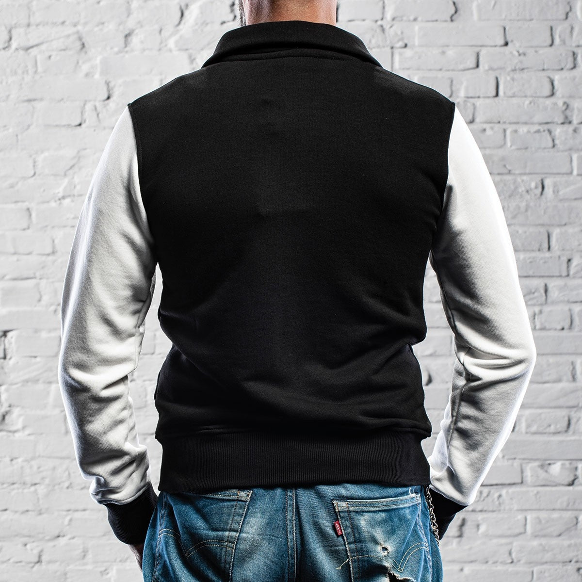 Holyfreedom Sweatshirt Full Zip - Black/White