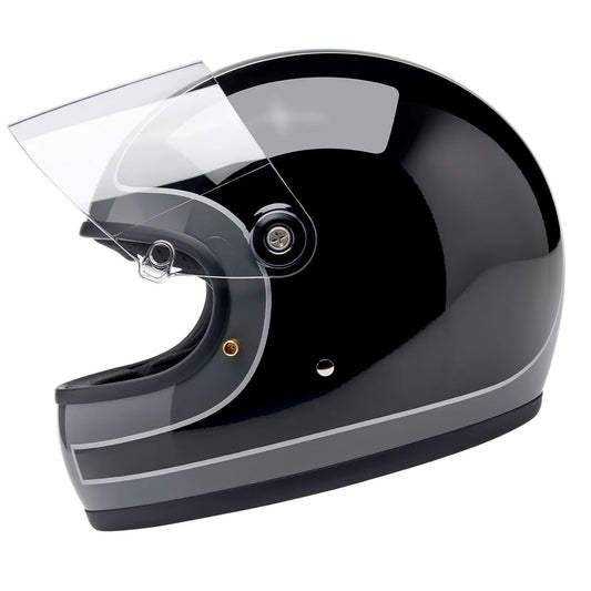 Biltwell Gringo S ECE22.06 - Gloss Storm Grey/Black Tracker