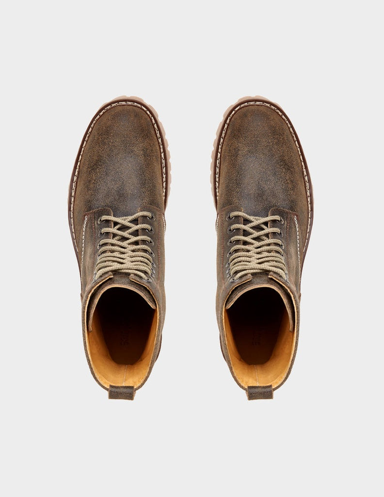 Umberto Luce Knopfler Moto Boots - Brown