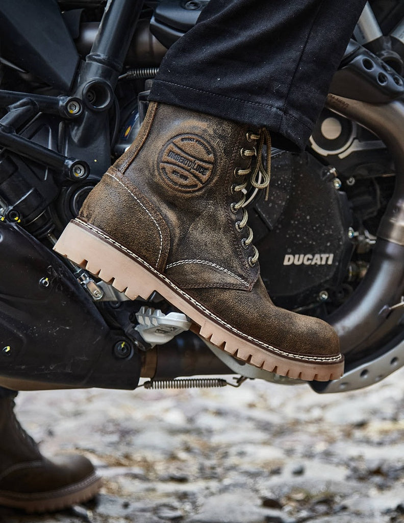Umberto Luce Knopfler Moto Boots - Brown