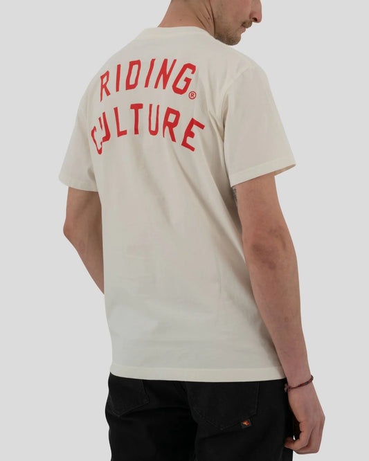 Riding Culture Logo T-Shirt - Dirt White