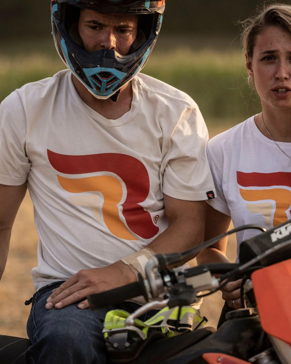 Riding Culture Logo T-Shirt - Dirt White