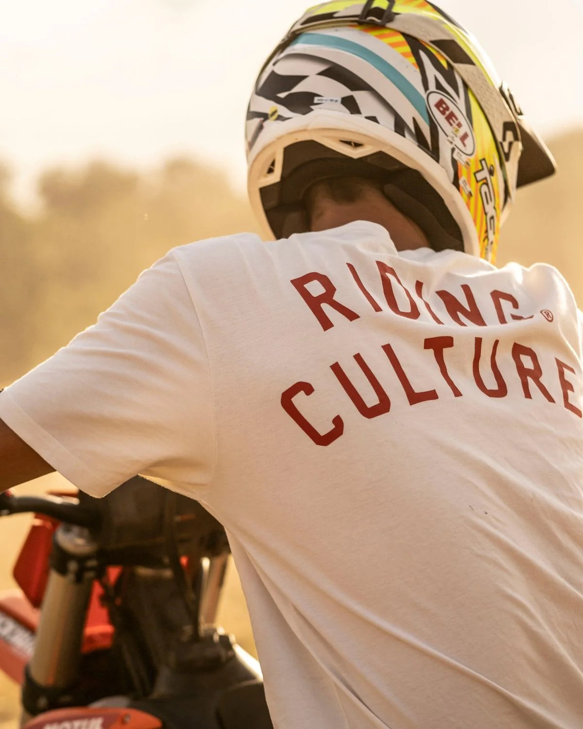 Riding Culture Logo T-Shirt - Dirt White