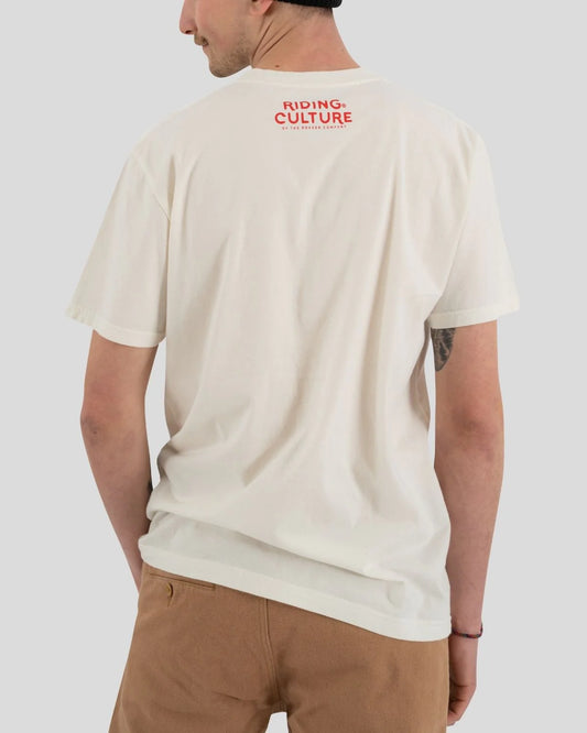 Riding Culture Stripe T-Shirt - Dirt White