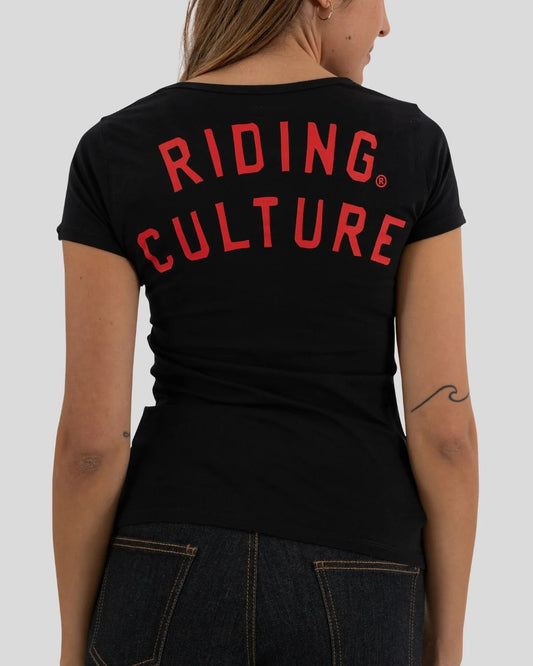Riding Culture Logo RC Lady T-Shirt - Black