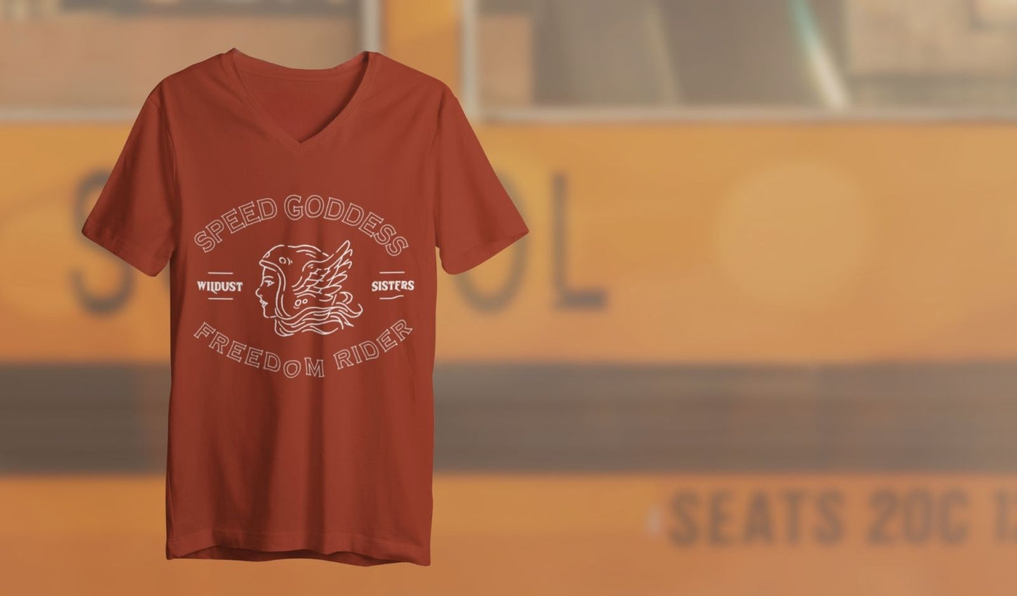 Wildust Sisters V-Neck T-Shirt - Speed Goddess