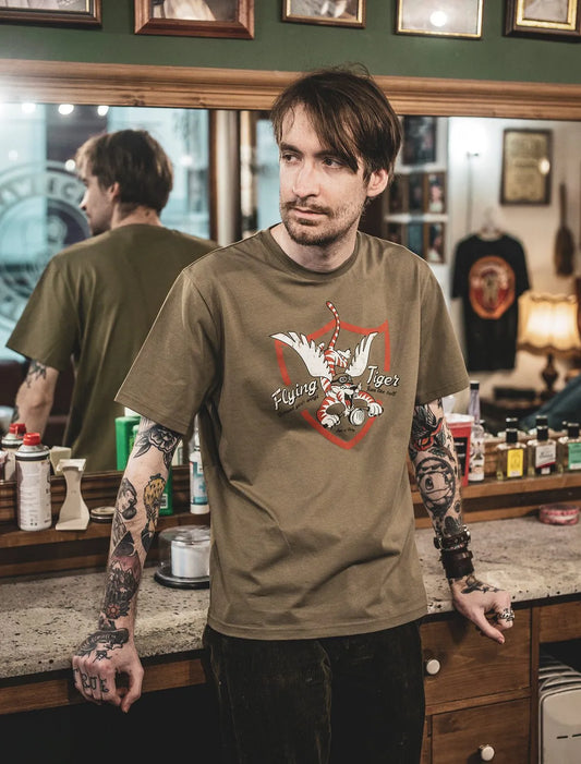 Age of Glory Flying Tiger T-shirt - Army Green