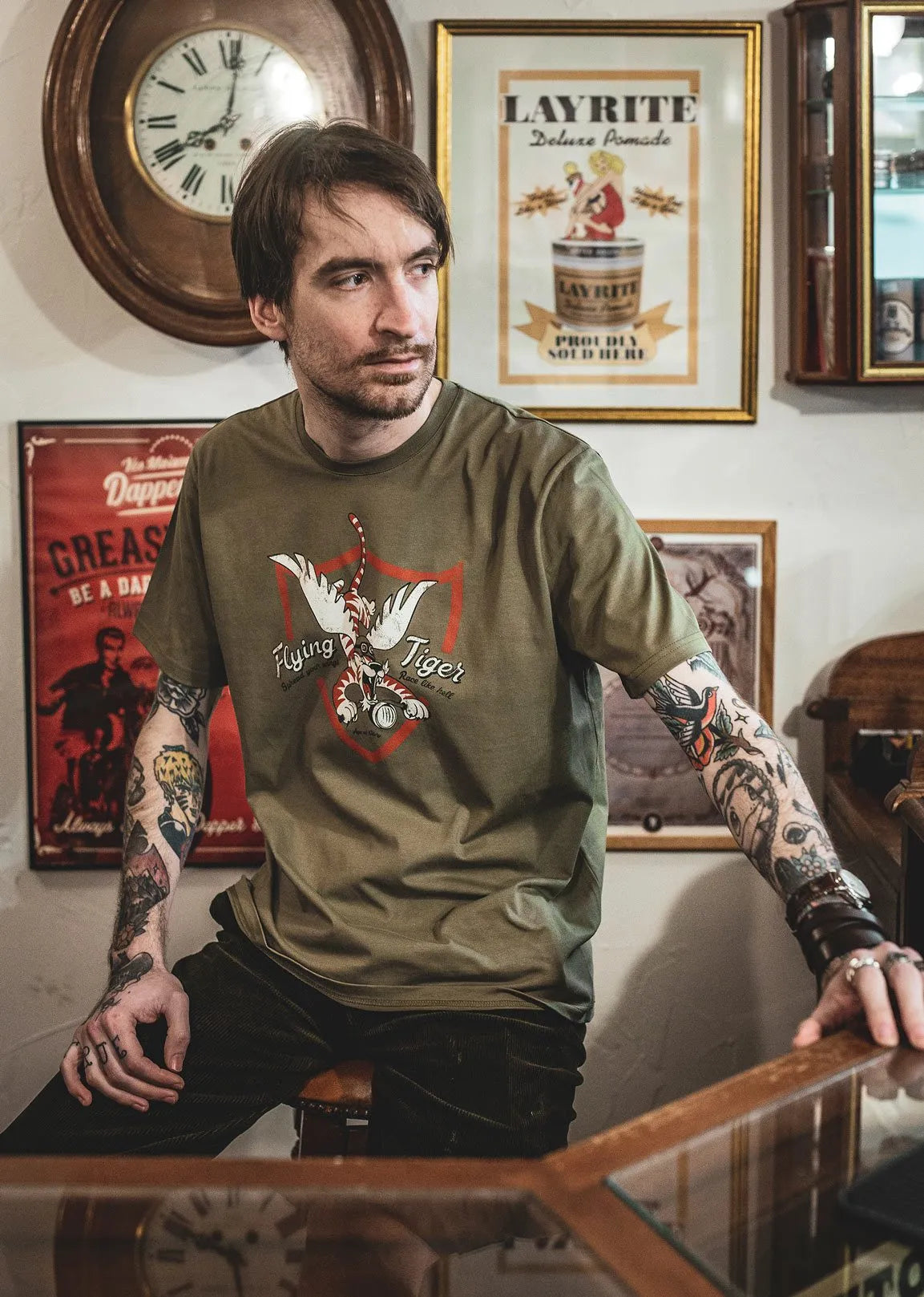 Age of Glory Flying Tiger T-shirt - Army Green