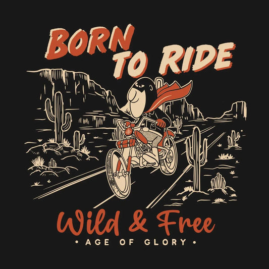 Age of Glory Born To Ride T-shirt - Washed Black