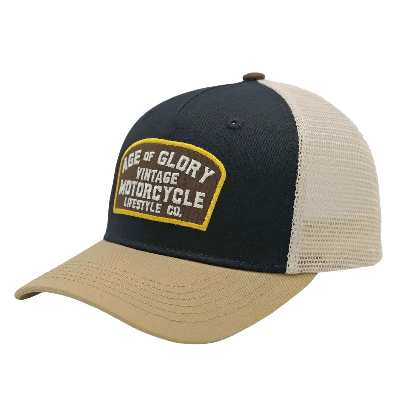 Age of Glory Buddy Trucker Cap - Khaki/Off-White