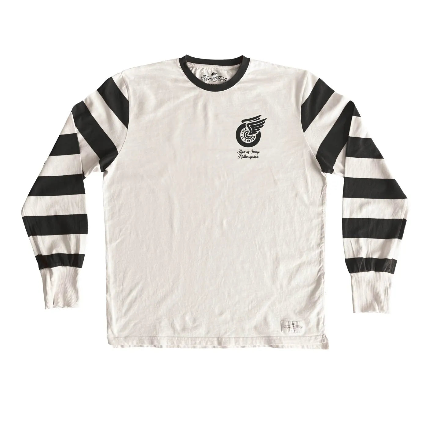 Age of Glory Champ LS Tee - Off-White/Washed Black
