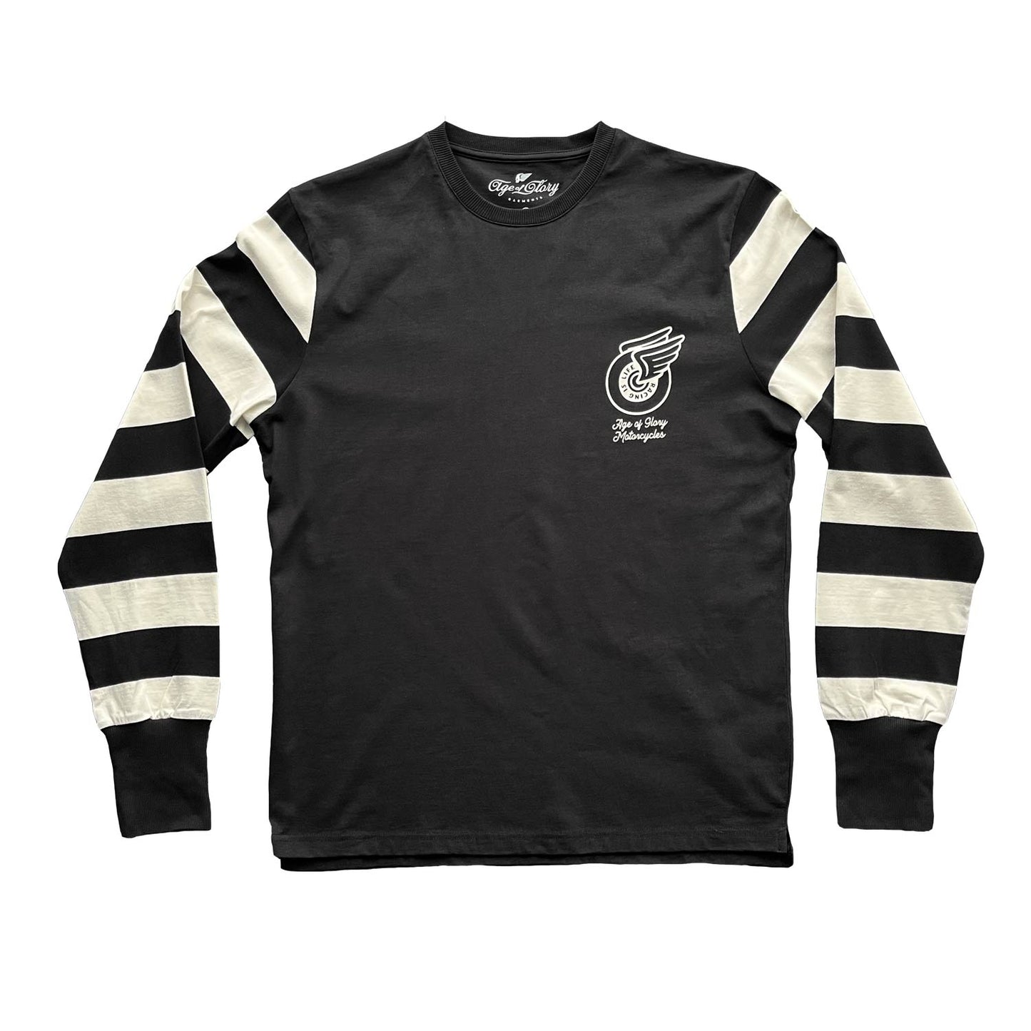 Age of Glory Champ LS Tee - Black/Ecru