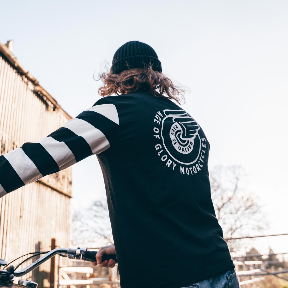 Age of Glory Champ LS Tee - Black/Ecru