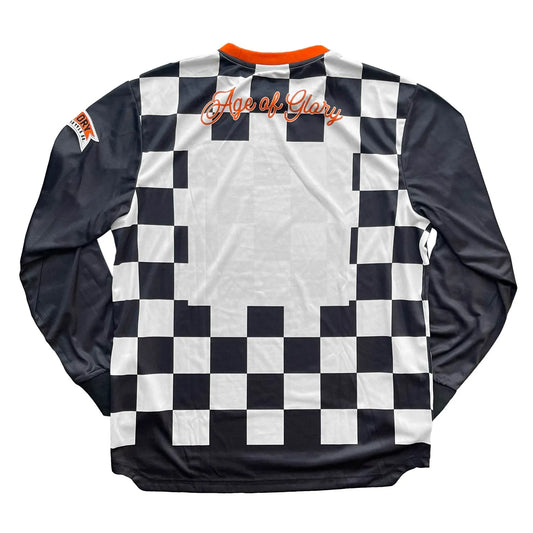 Age of Glory Checkers Mesh Jersey - White/Black/Orange