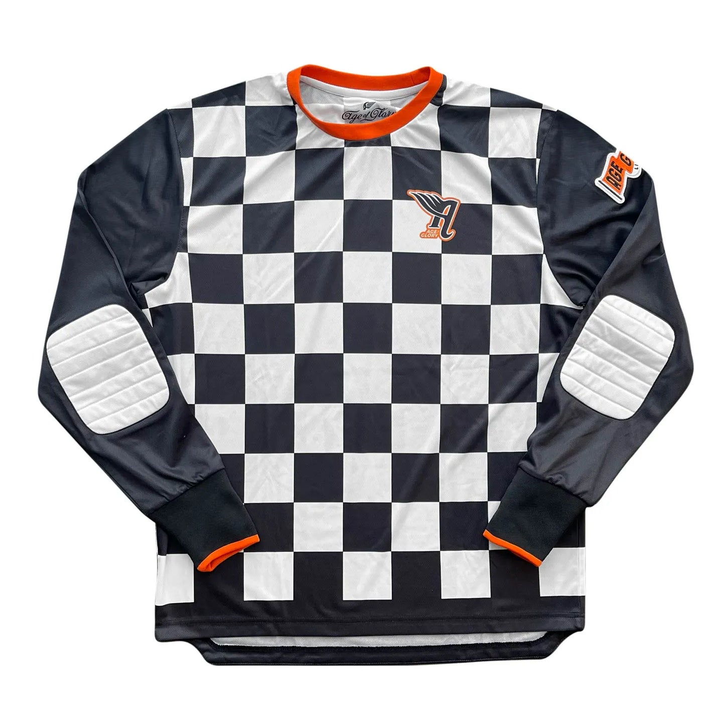 Age of Glory Checkers Mesh Jersey - White/Black/Orange