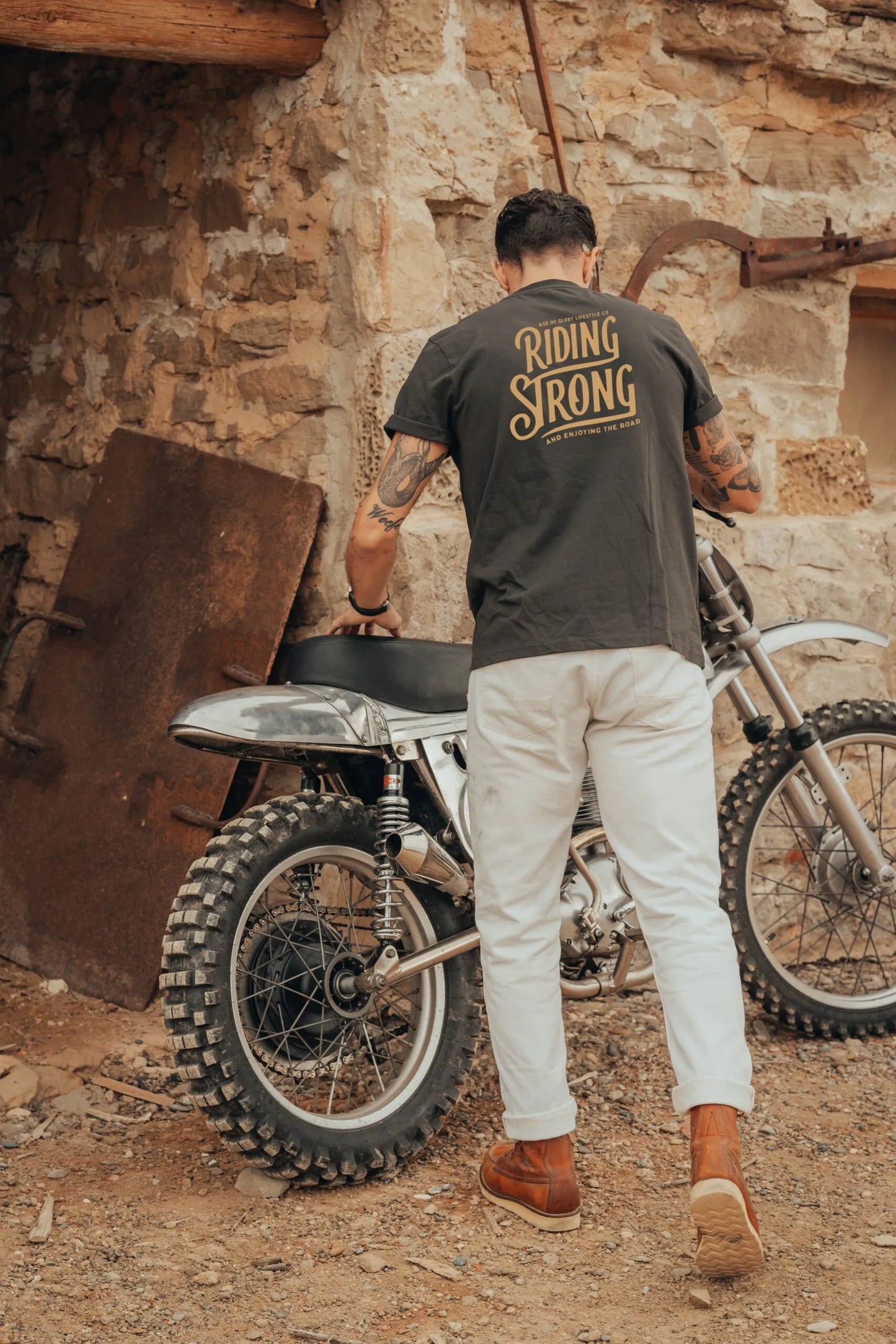 Age of Glory Riding Strong Tee - Washed Black