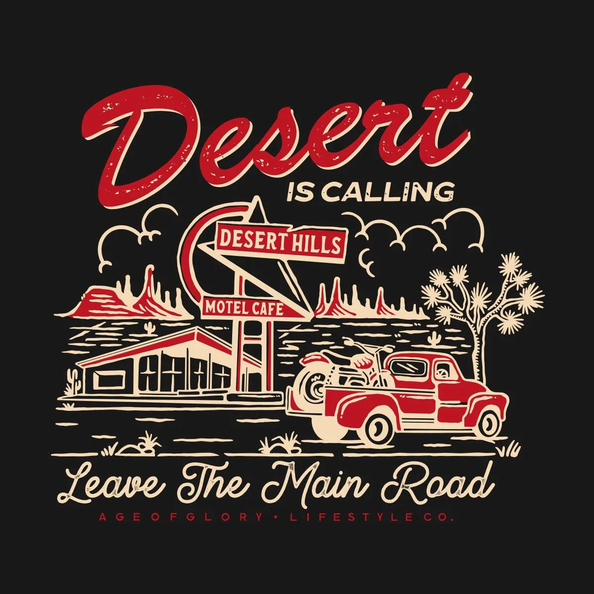 Age of Glory Desert Hills Tee - Washed Black