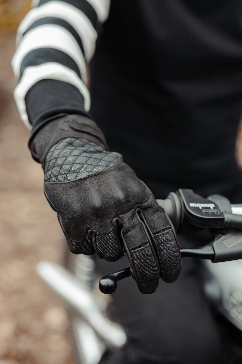 Age of Glory Shifter Leather CE Gloves - Denim/Black