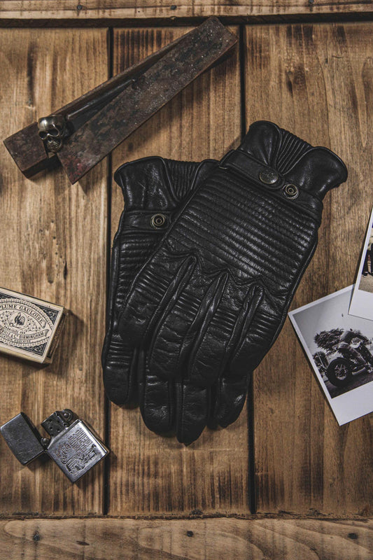 Age of Glory Garage Leather CE Gloves - Black