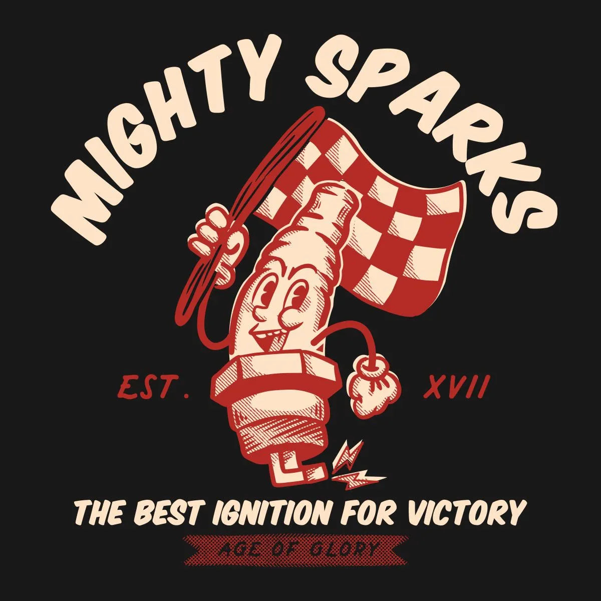 Age of Glory Mighty Sparks Tee - Washed Black