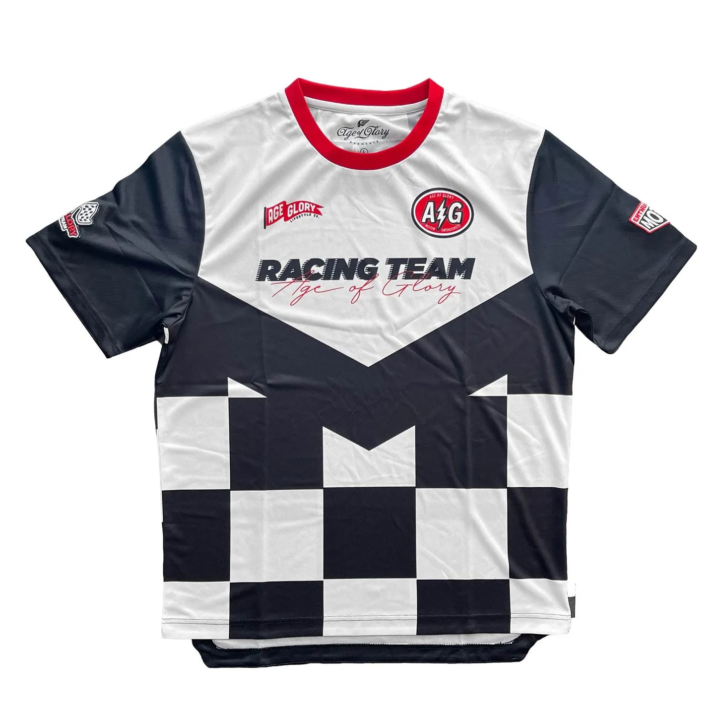 Age of Glory Nascar Mesh Jersey - White/Black/Red