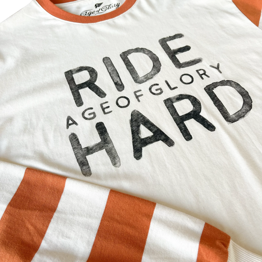 Age of Glory Ride Hard LS Tee - Ecru/Rust