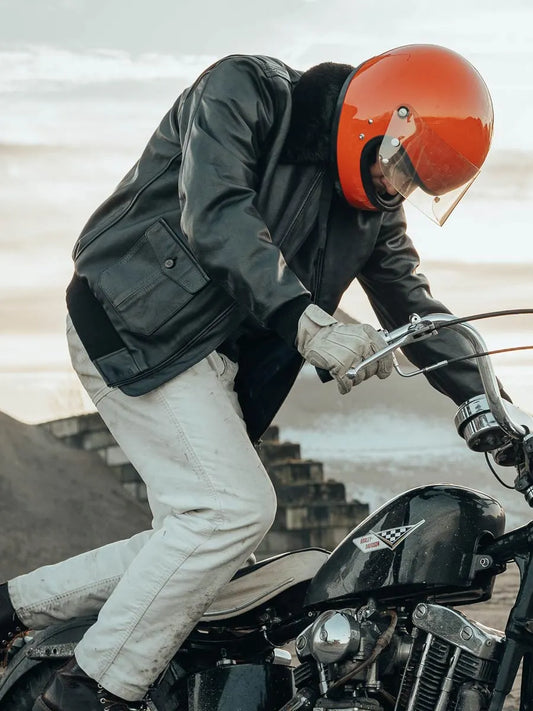 Age of Glory Rover Leather CE Gloves - Aged White