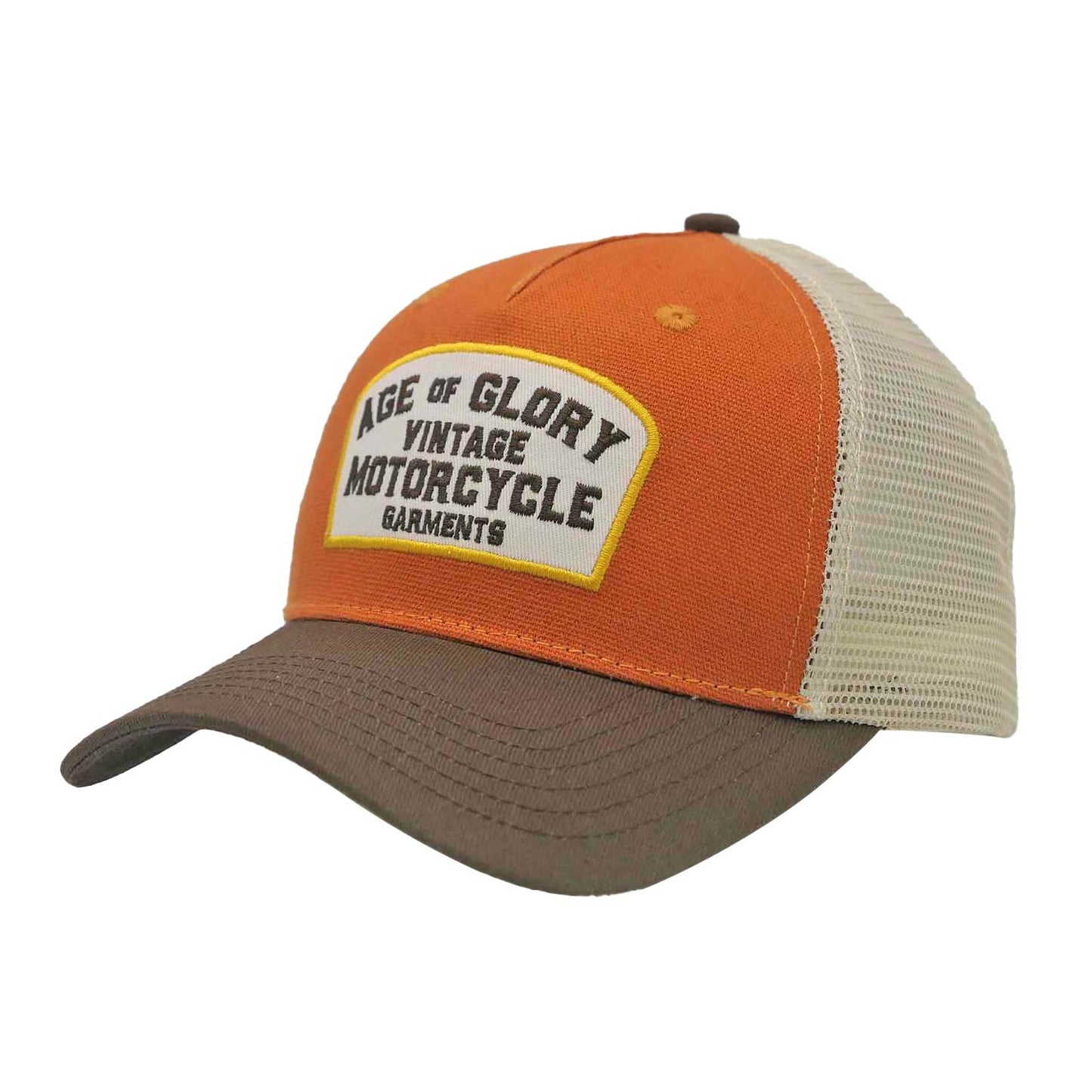 Age of Glory Buddy Trucker Cap - Brown/Orange/Ecru