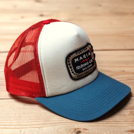 Maria Riding Company Trucker Cap - White Snake