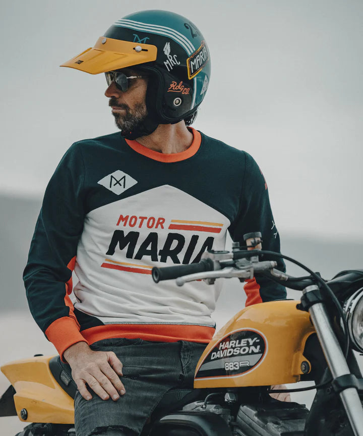 Maria Riding Company Racing Sweatshirt - Blue Jersey