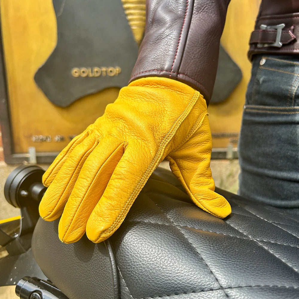 Goldtop Deerskin Roper Gloves
