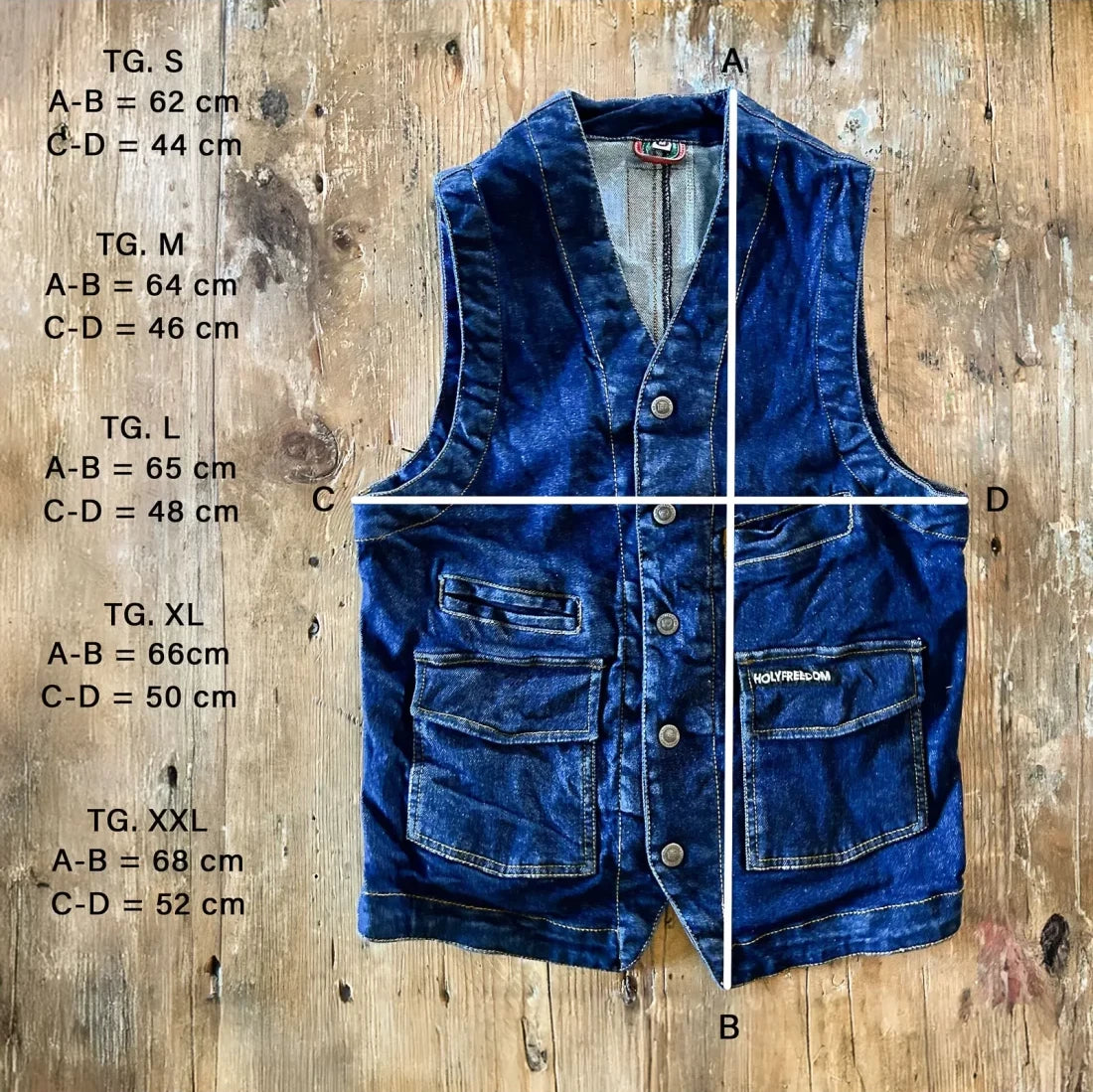 Holyfreedom Gents Vest - Denim